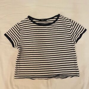 Mango top, blue and white stripes, small